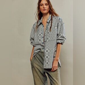 Free People So Long Summer Jacquard Buttondown